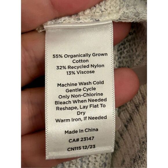 Haven Well Within Organic Cotton Open Cardigan size XL Sustainable Neutral Cozy - Picture 4 of 7